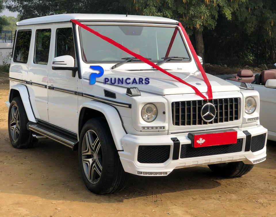 MERCEDES G Wagon White Color Price of Luxury wedding Car in Punjab Chandigarh