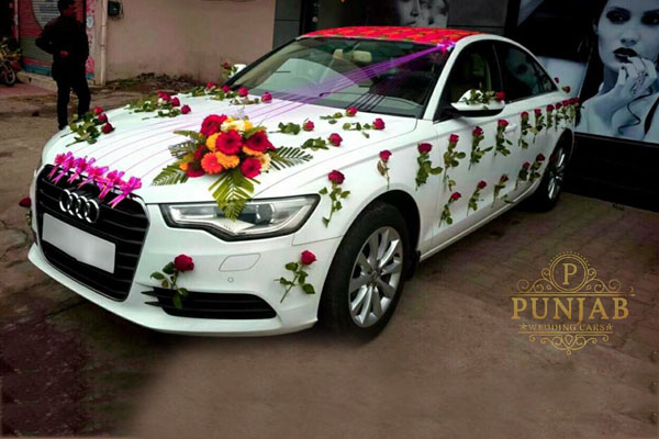AUDI A6 White Color Price of Luxury wedding Car in Punjab Chandigarh
