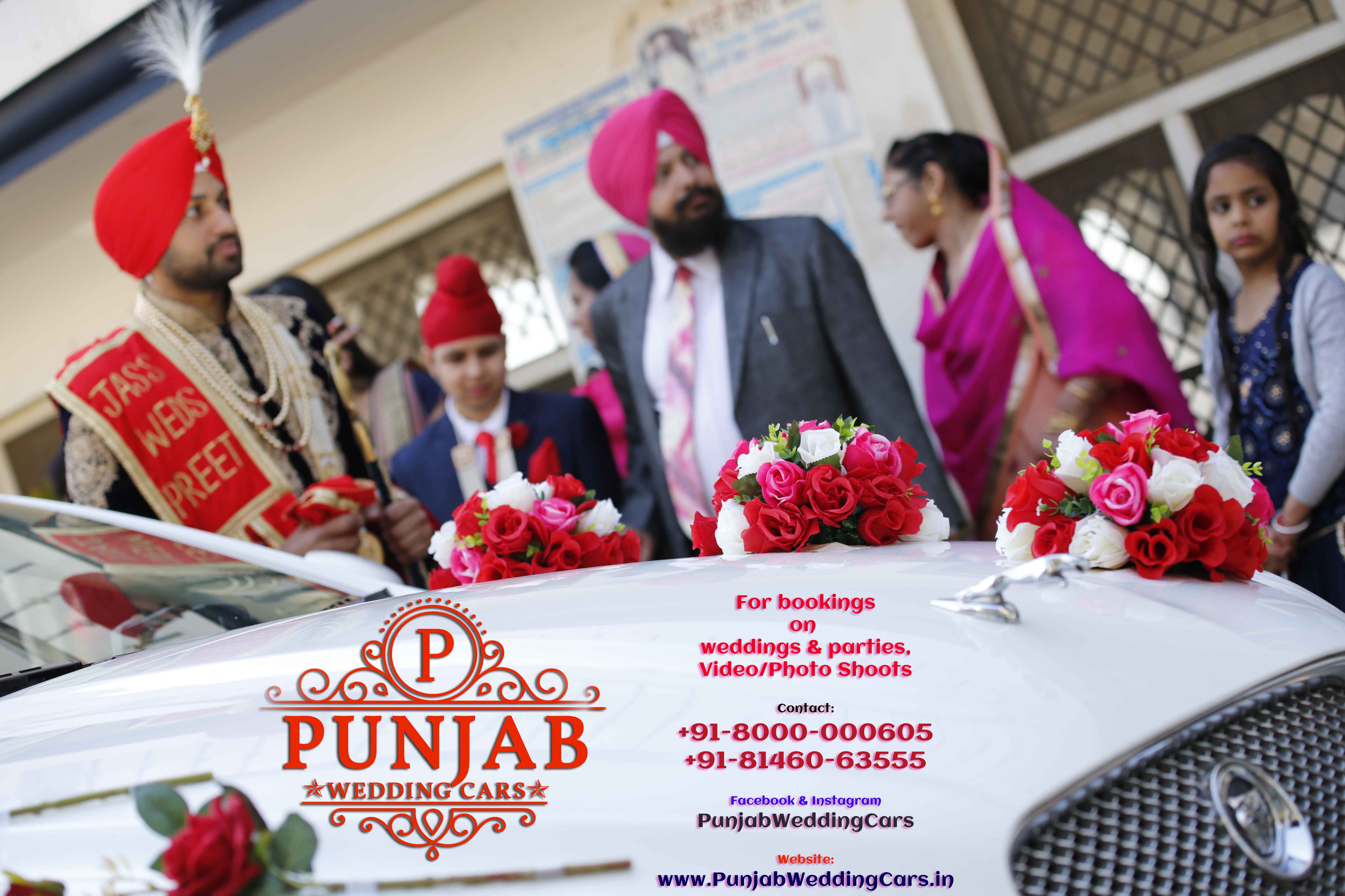 WEDDING CARS - Jaguar Wedding cars 81460-63555 Available in Chandigarh, Jalandhar, Ludhiana, Amritsar, Barnala, Bathinda, Hoshiarpur, Faridkot, Fatehgarh Sahib, Fazilka, Firozpur, Gurdaspur, Kapurthala, Mansa, Moga, Ajitgarh, Ropar, Muktsar, Shahid Bhagat Singh Nagar(first known as Nawan Shahr), Sangrur, Patiala, Pathankot, Tarn Taran