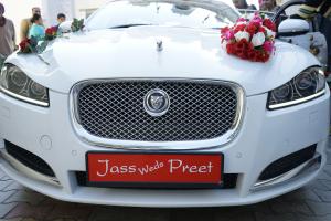JUST MARRIED — Jass Weds Preet wedding car in Punjab