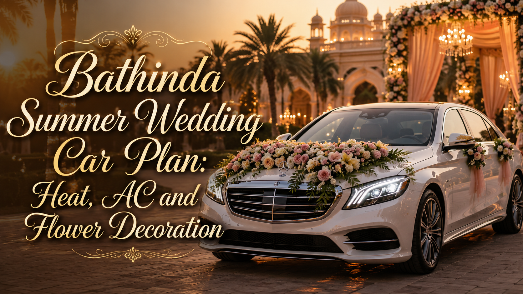 Bathinda Summer Wedding Car Plan: Heat, AC & Flower Decoration