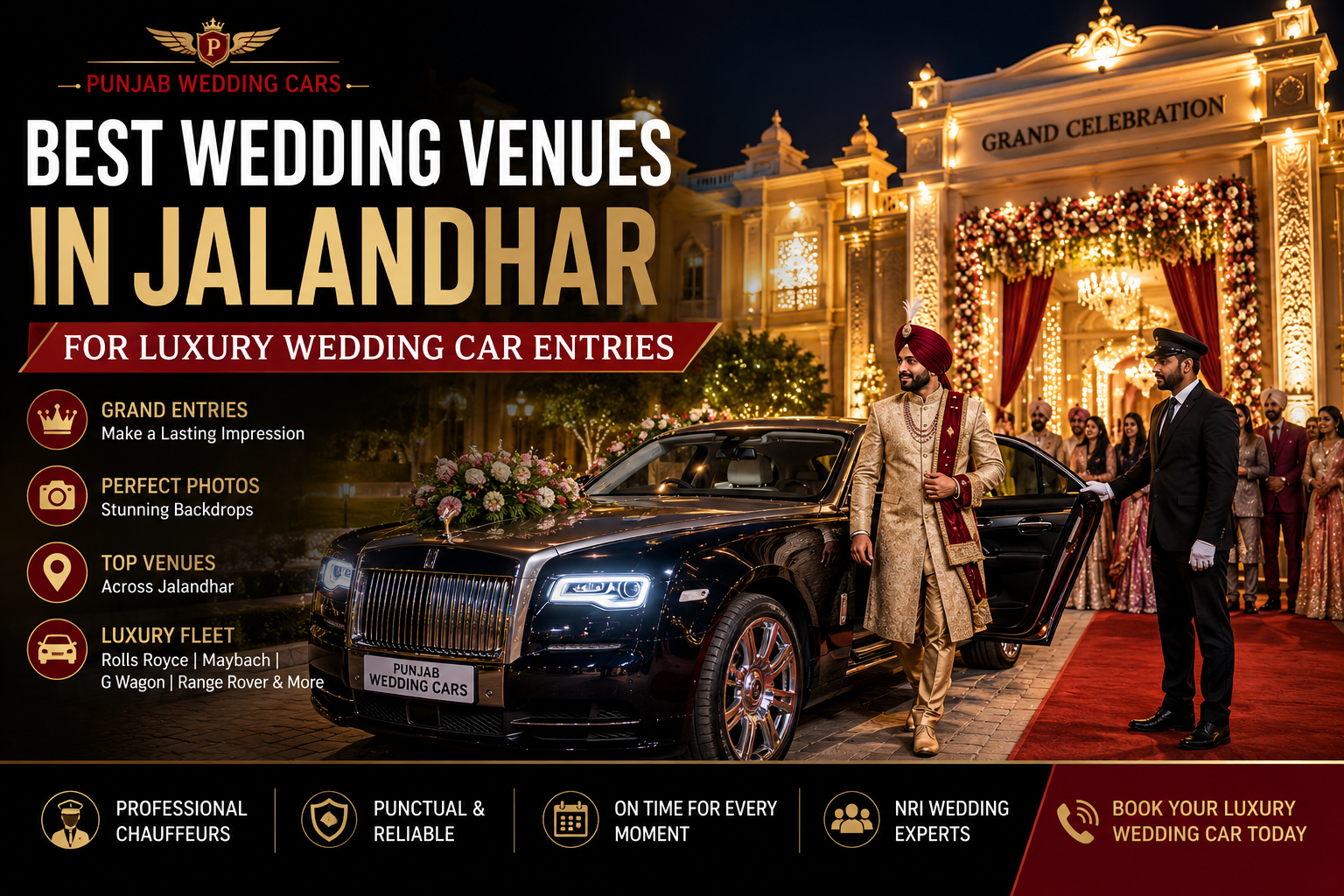 Best Wedding Venues in Jalandhar for Luxury Wedding Car Entries