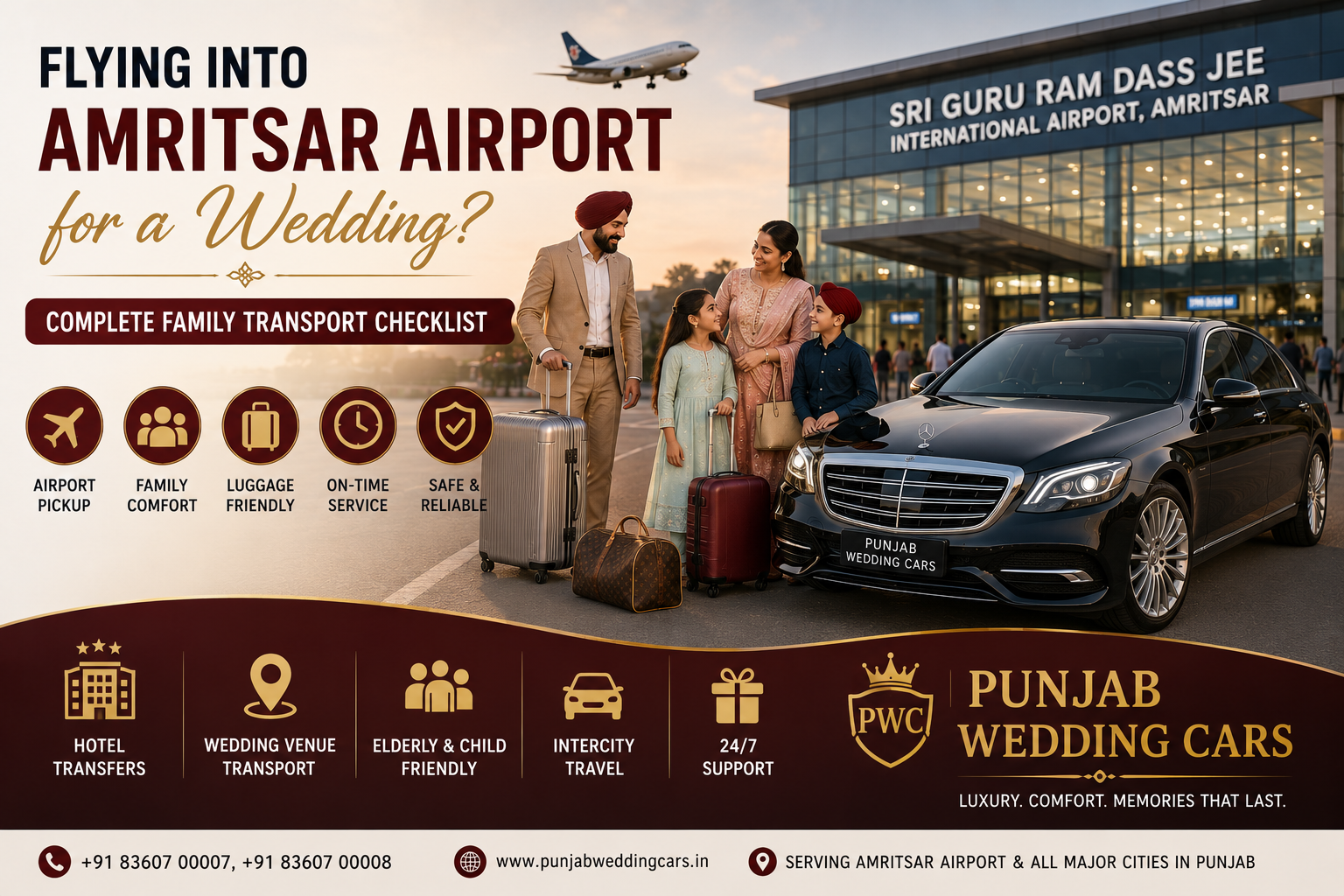 Flying into Amritsar Airport for a Wedding? Complete Family Transport Checklist