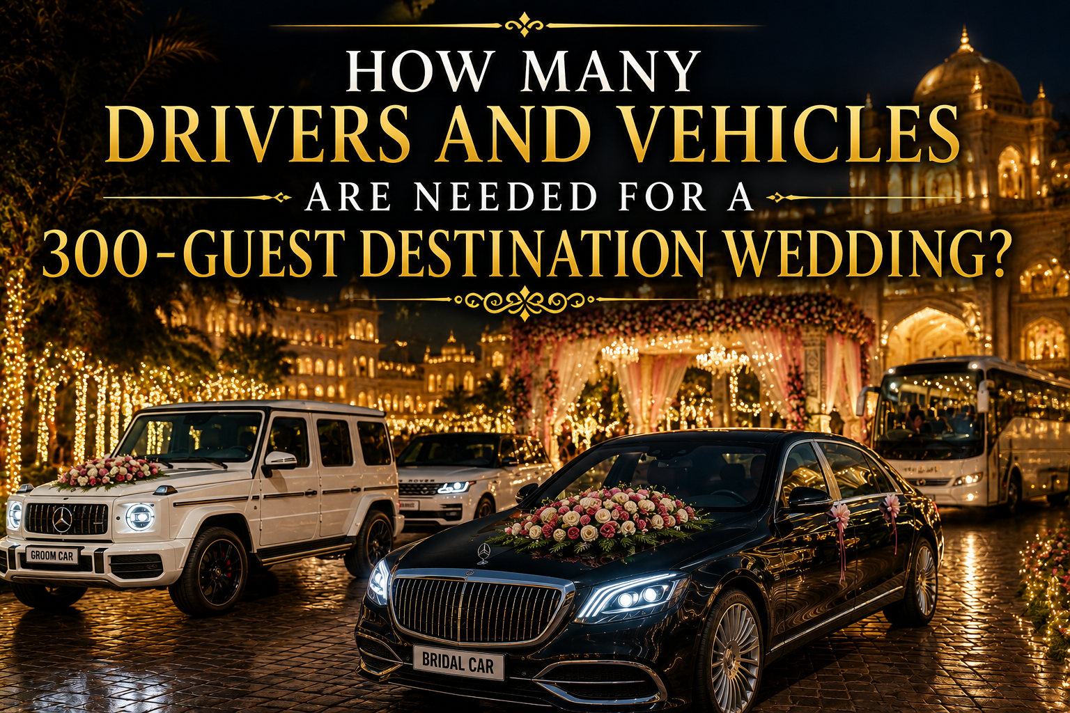 How Many Drivers and Vehicles Are Needed for a 300-Guest Destination Wedding?