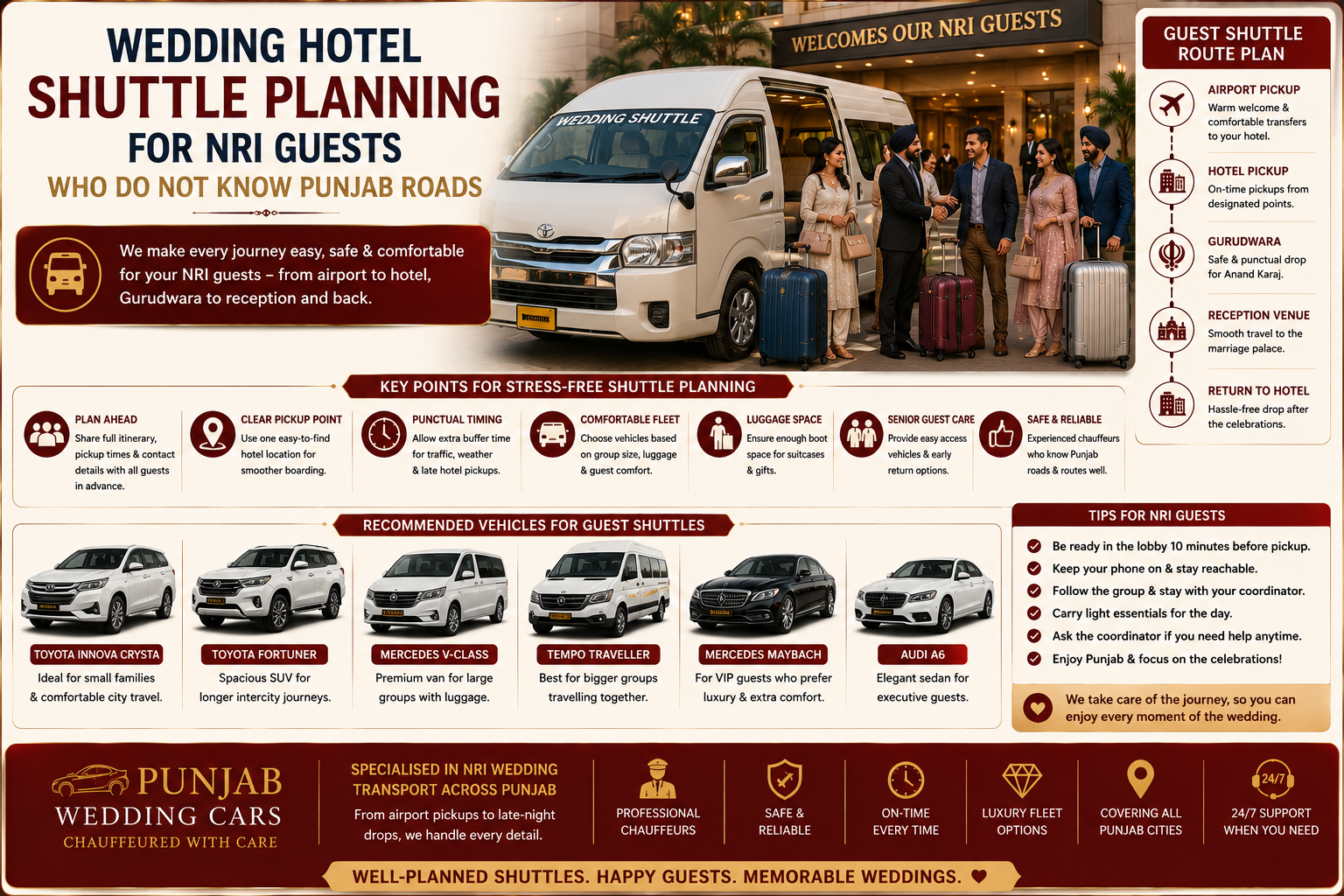 Wedding Hotel Shuttle Planning for NRI Guests Who Do Not Know Punjab Roads
