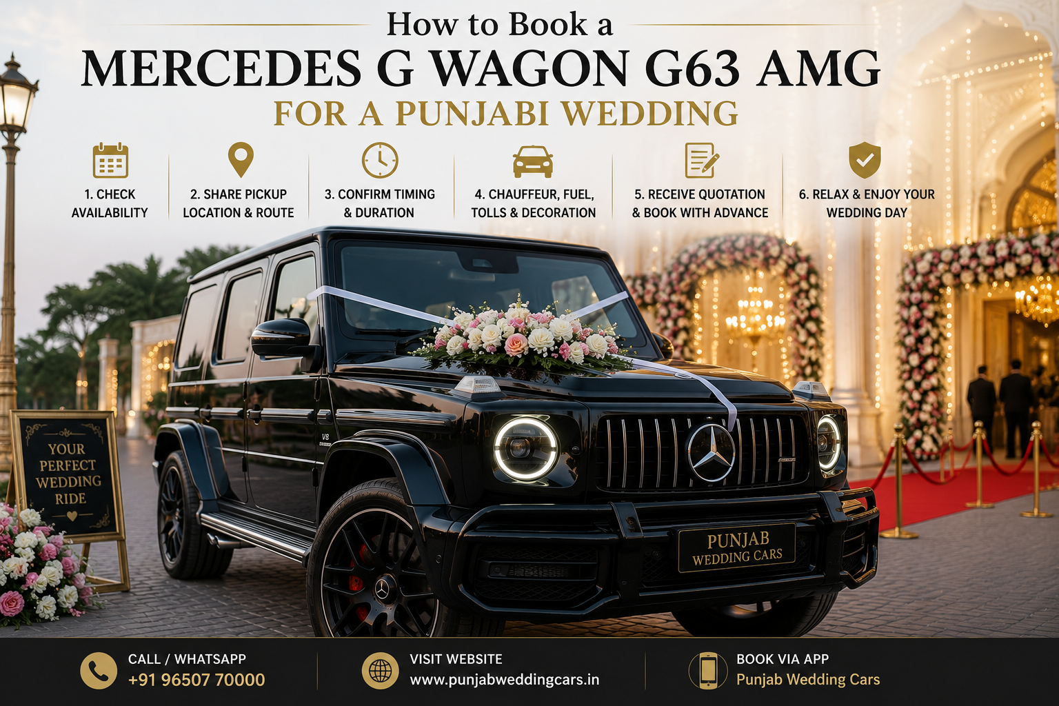 How to Book a G Wagon G63 AMG for a Punjabi Wedding