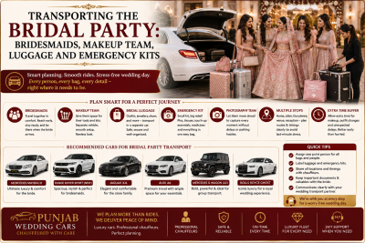 Transporting the Bridal Party: Bridesmaids, Makeup Team, Luggage & Emergency Kits