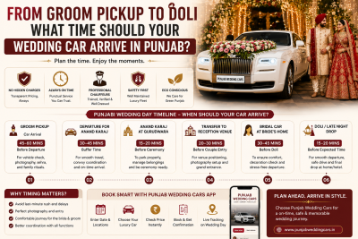 From Groom Pickup to Doli: What Time Should Your Wedding Car Arrive in Punjab?