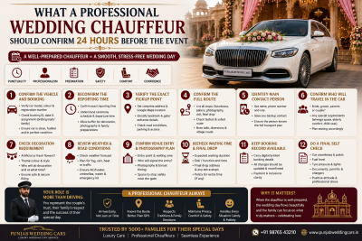 What a Professional Wedding Chauffeur Should Confirm 24 Hours Before the Event