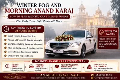 Winter Fog and Morning Anand Karaj: How to Plan Wedding Car Timing in Punjab
