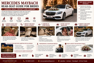 Mercedes Maybach Rear-Seat Guide for Brides: Lehenga Space, Privacy and Comfort