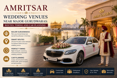 Amritsar Wedding Venues Near Major Gurudwaras: Routes, Timing and Car Planning