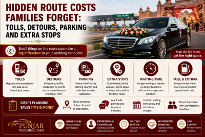 Hidden Wedding Car Route Costs in Punjab: Tolls, Detours, Parking & Extra Stops