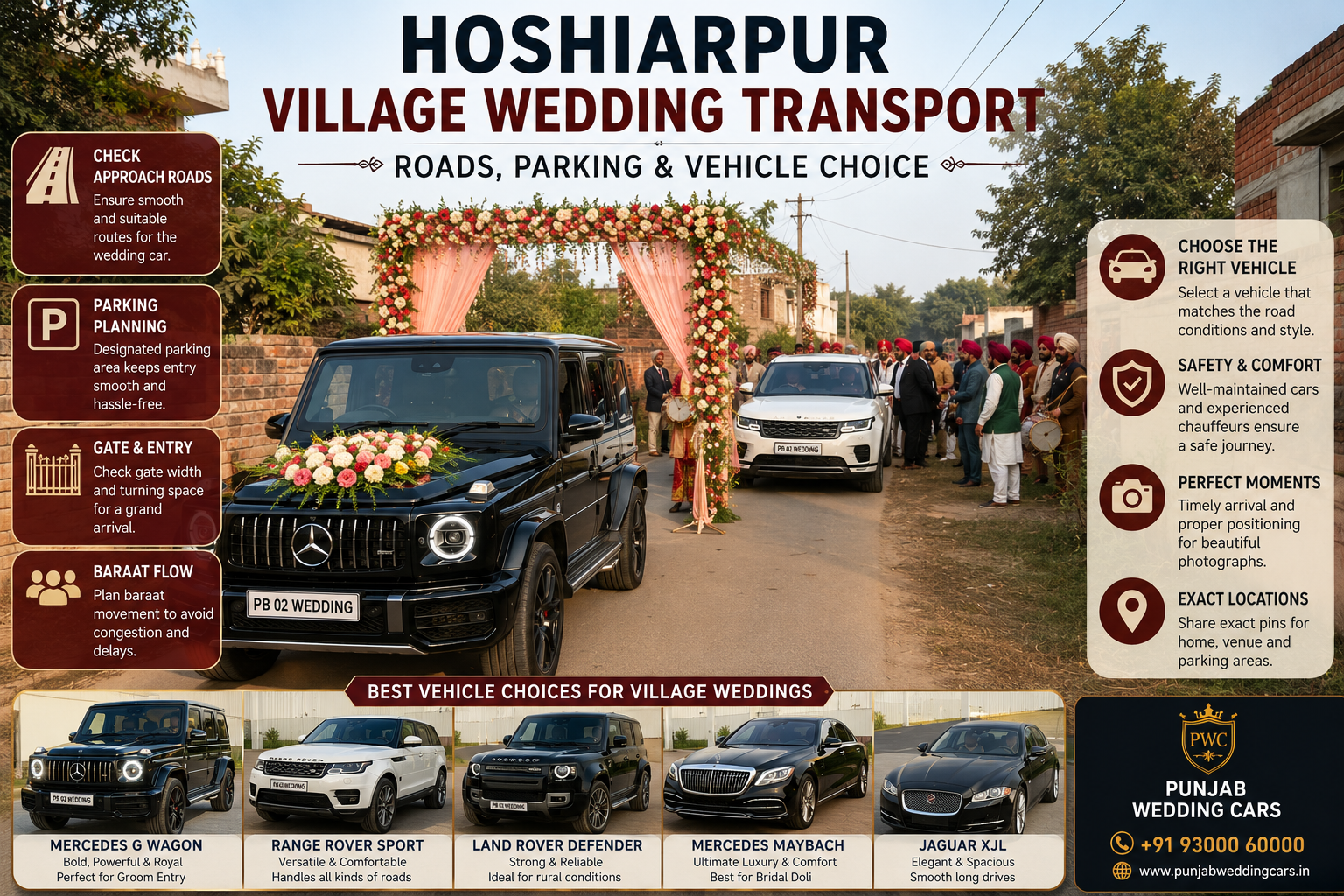 Hoshiarpur Village Wedding Transport: Roads, Parking & Luxury Car Choice