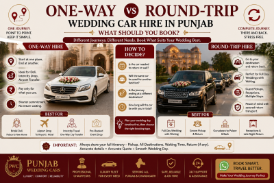 One-Way vs Round-Trip Wedding Car Hire in Punjab: What Should You Book?