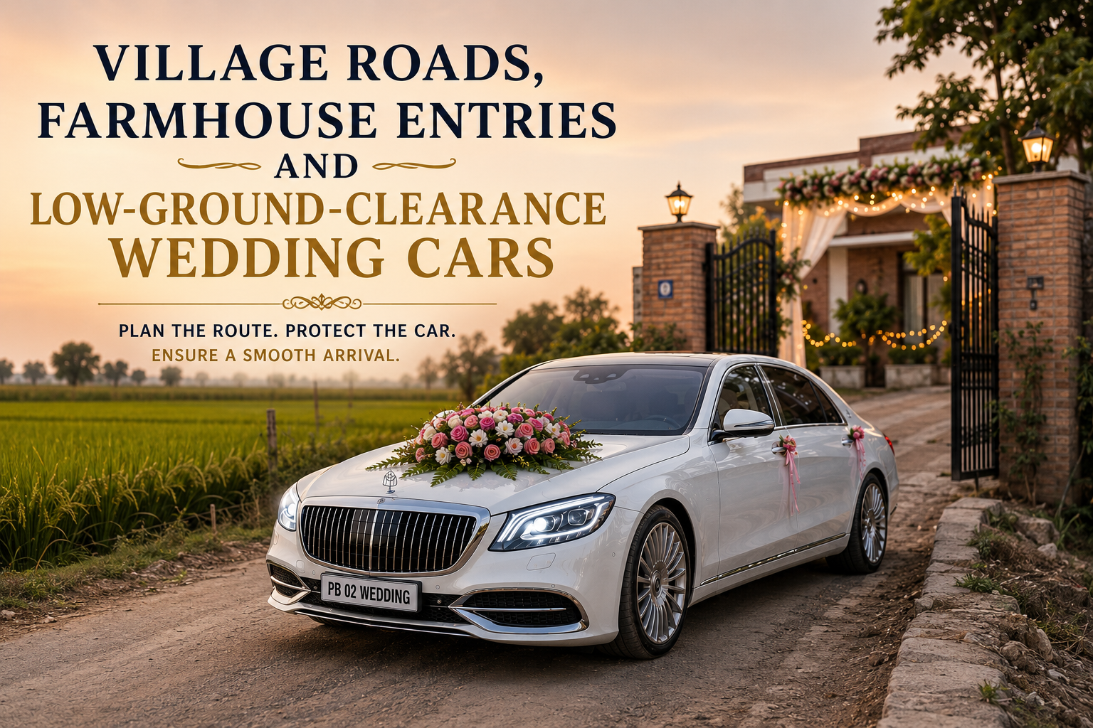 Village Roads, Farmhouse Entries and Low-Ground-Clearance Wedding Cars in Punjab