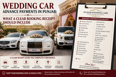 Wedding Car Advance Payments in Punjab: What a Clear Booking Receipt Should Include
