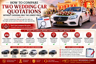 How to Compare Two Wedding Car Quotations in Punjab Without Choosing Only the Lowest Price