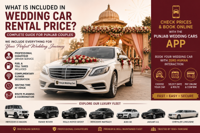What is Included in Wedding Car Rental Price in Punjab?