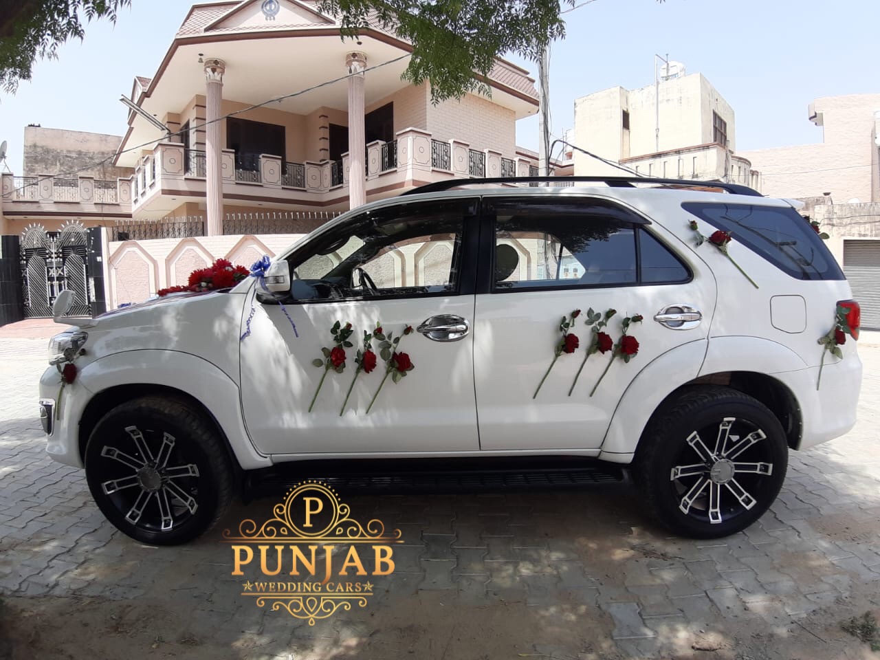 TOYOTA Fortuner White wedding car hire Punjab — Punjab Wedding Cars
