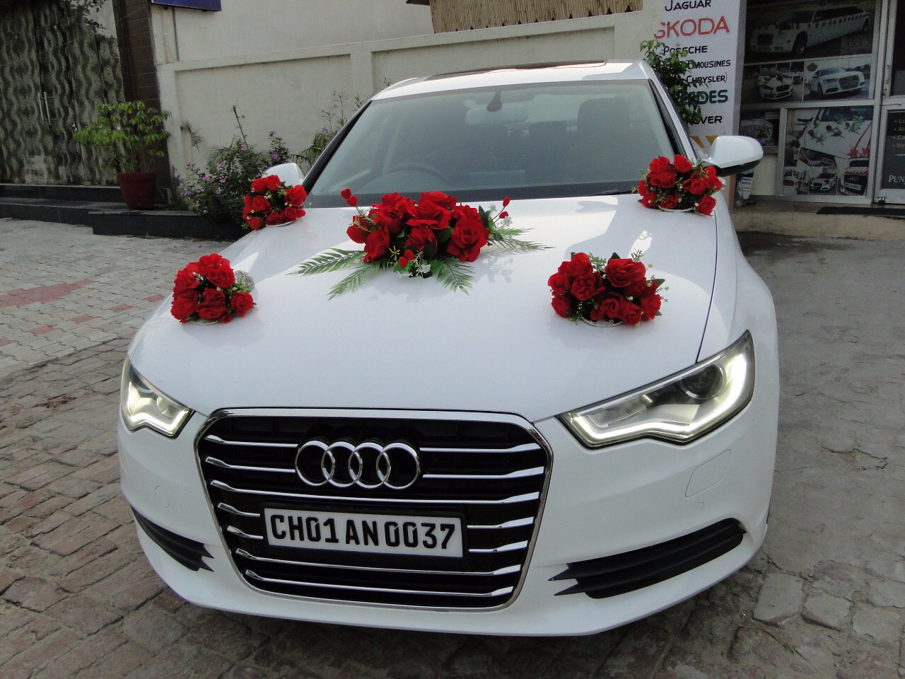 AUDI A6 White wedding car hire Punjab — Punjab Wedding Cars