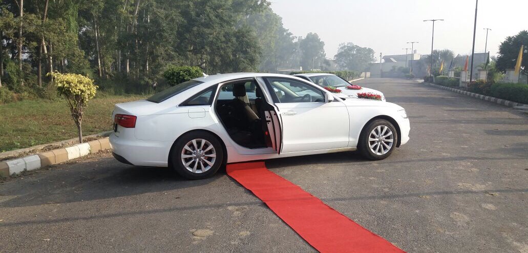 AUDI A6 White wedding car hire Punjab — Punjab Wedding Cars