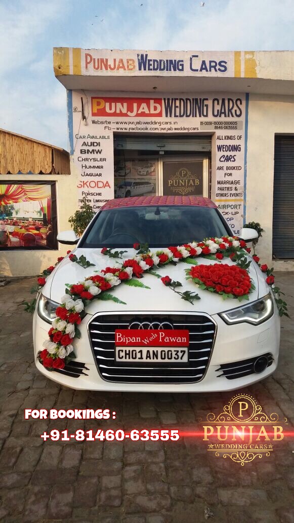 AUDI A6 White wedding car hire Punjab — Punjab Wedding Cars