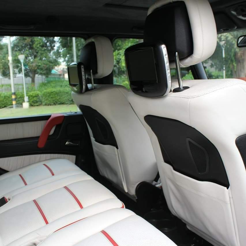 MERCEDES G Wagon White wedding car hire Punjab — Punjab Wedding Cars