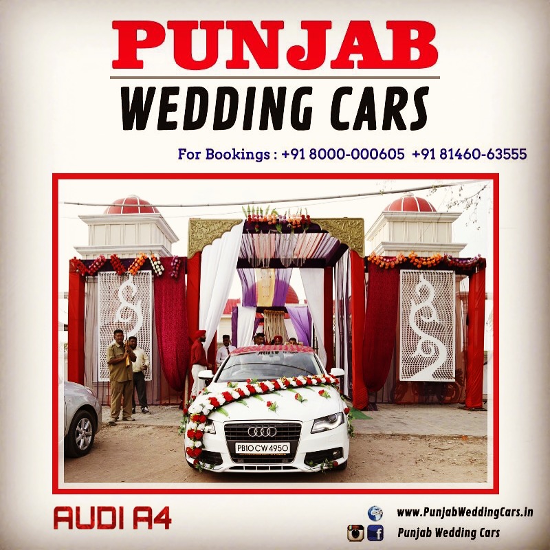 AUDI A4 White wedding car hire Punjab — Punjab Wedding Cars