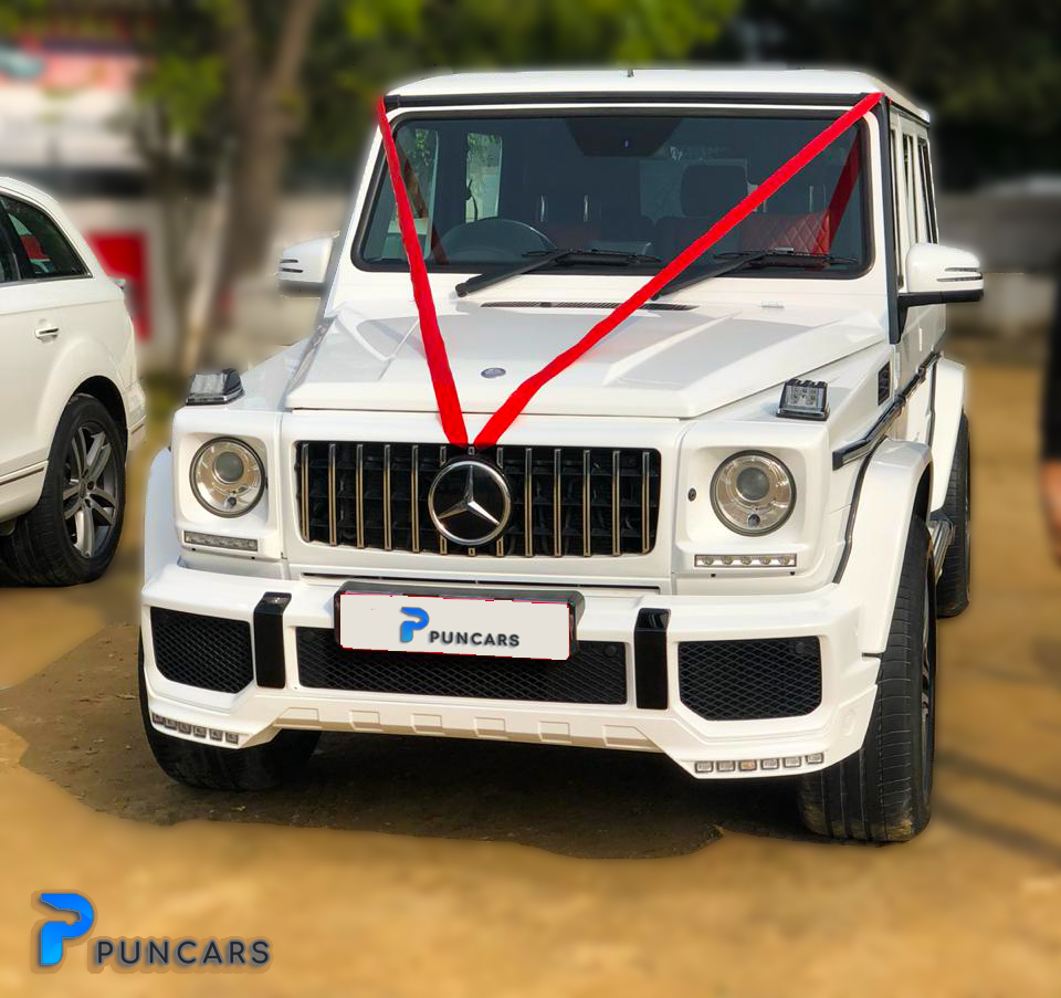 MERCEDES G Wagon White wedding car hire Punjab — Punjab Wedding Cars