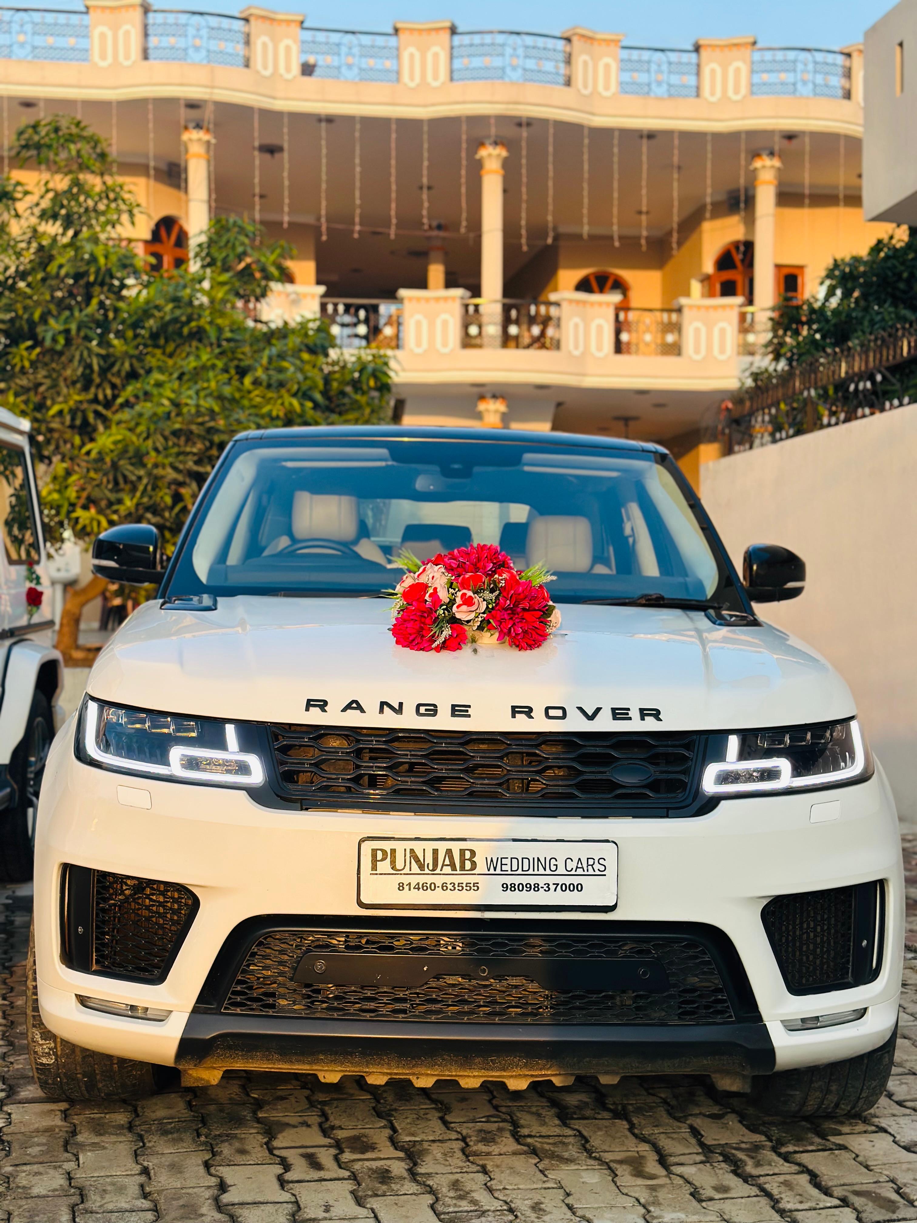 Land Rover Range Rover Sport (New) White wedding car hire Punjab — Punjab Wedding Cars