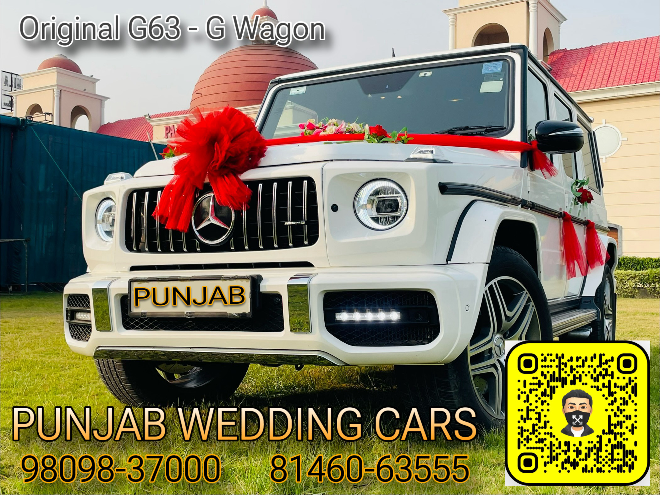 MERCEDES G Wagon White wedding car hire Punjab — Punjab Wedding Cars