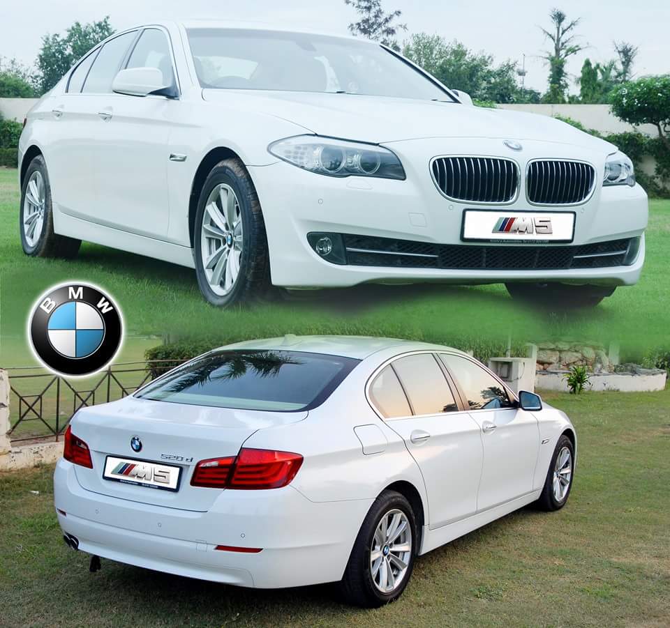BMW 530 White wedding car hire Punjab — Punjab Wedding Cars