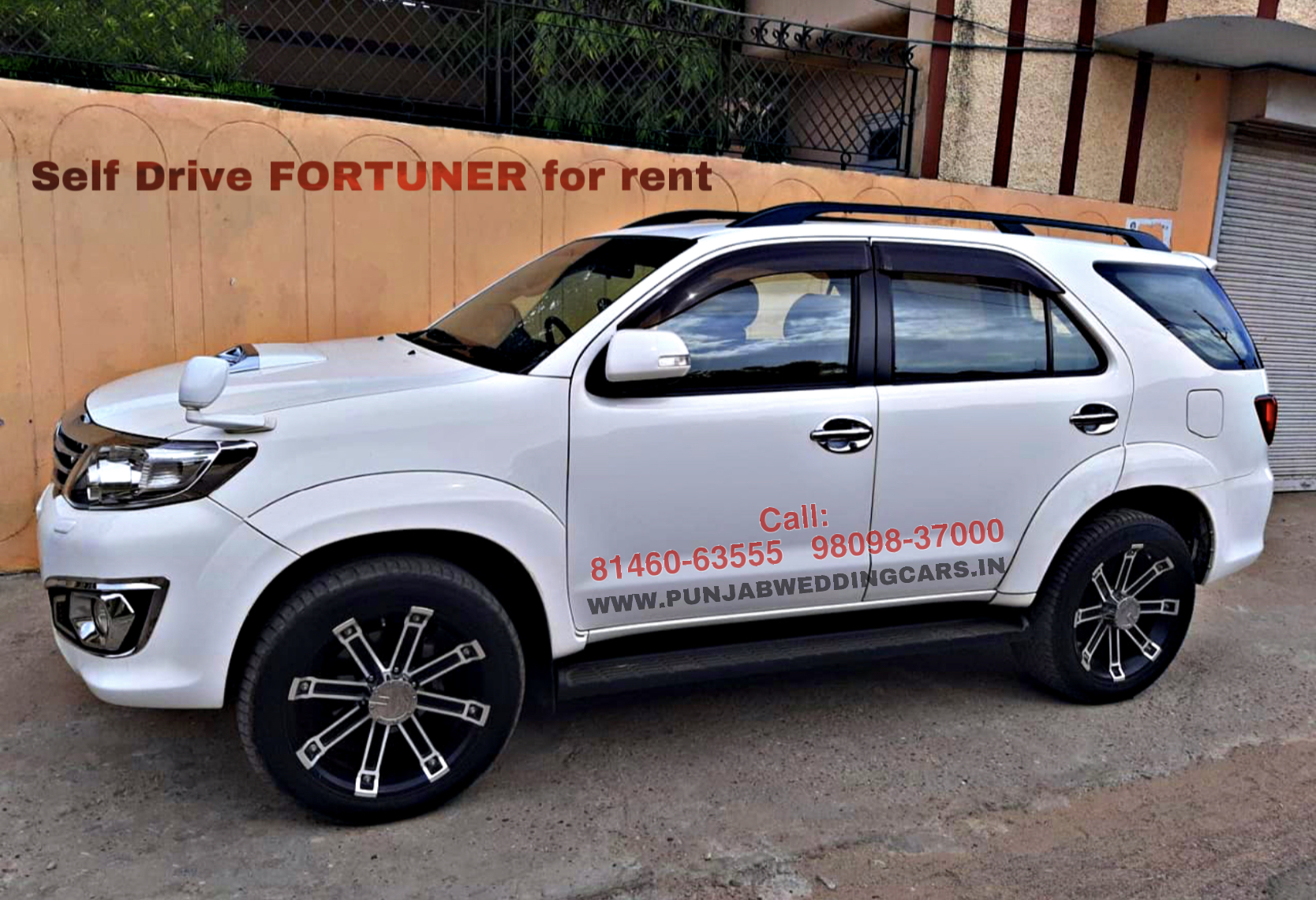 TOYOTA Fortuner White wedding car hire Punjab — Punjab Wedding Cars