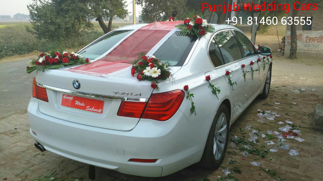 BMW 730 Ld White wedding car hire Punjab — Punjab Wedding Cars