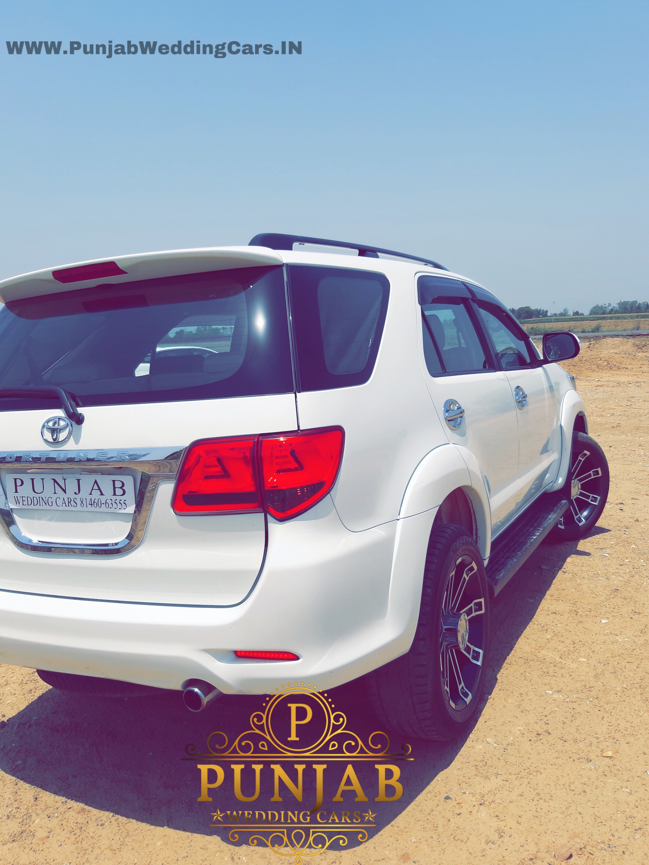 TOYOTA Fortuner White wedding car hire Punjab — Punjab Wedding Cars