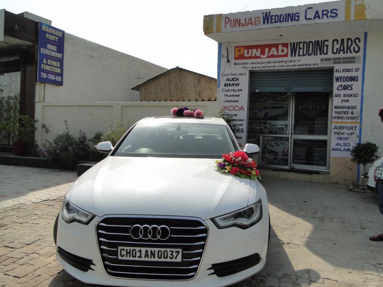 AUDI A6 White wedding car hire Punjab — Punjab Wedding Cars