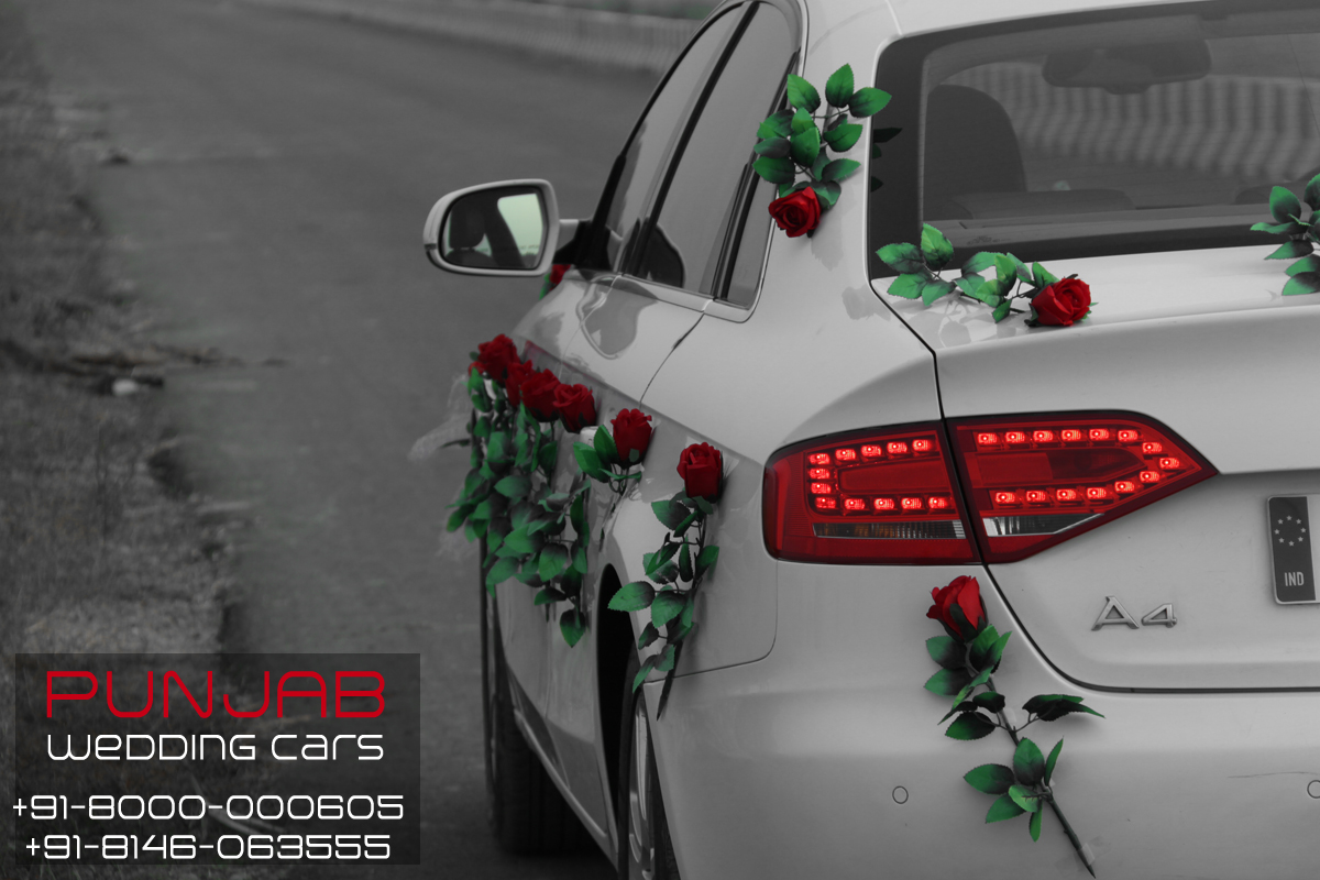 AUDI A4 White wedding car hire Punjab — Punjab Wedding Cars