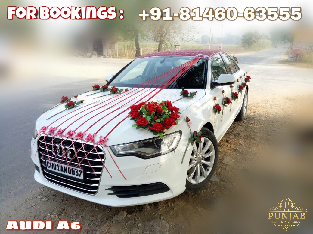 AUDI A6 White wedding car hire Punjab — Punjab Wedding Cars