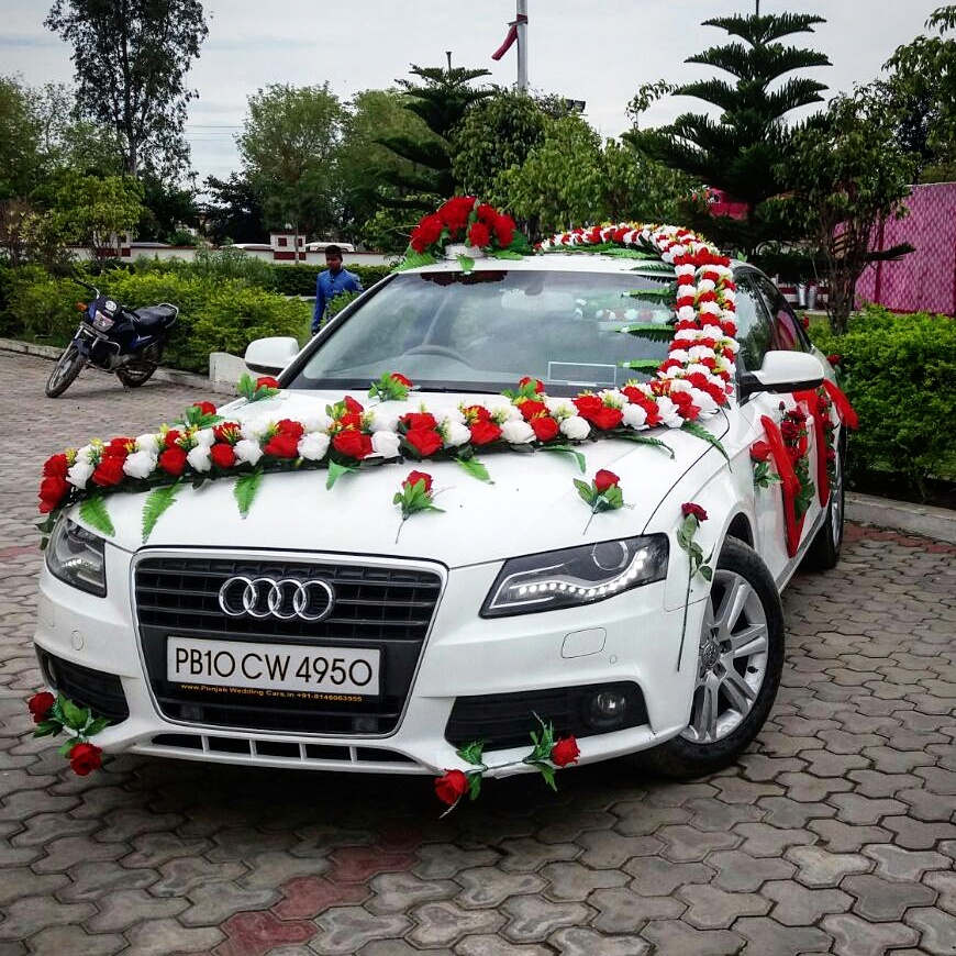 AUDI A4 White wedding car hire Punjab — Punjab Wedding Cars