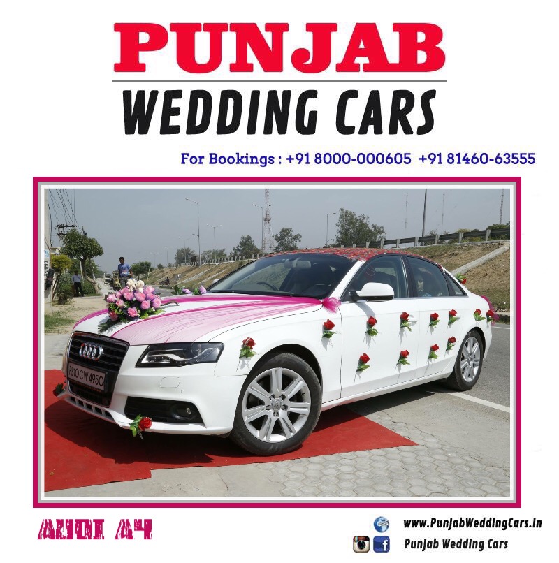 AUDI A4 White wedding car hire Punjab — Punjab Wedding Cars