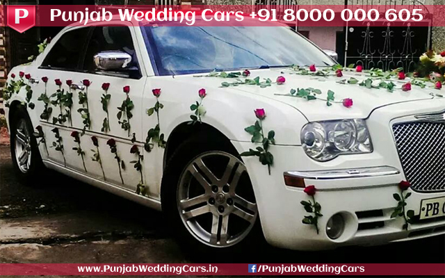 CHRYSLER 300C White wedding car hire Punjab — Punjab Wedding Cars