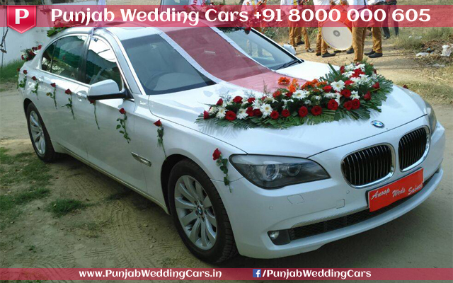 BMW 730 Ld White wedding car hire Punjab — Punjab Wedding Cars