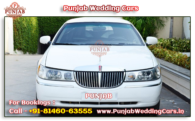 LINCOLN Original  Limousine White wedding car hire Punjab — Punjab Wedding Cars
