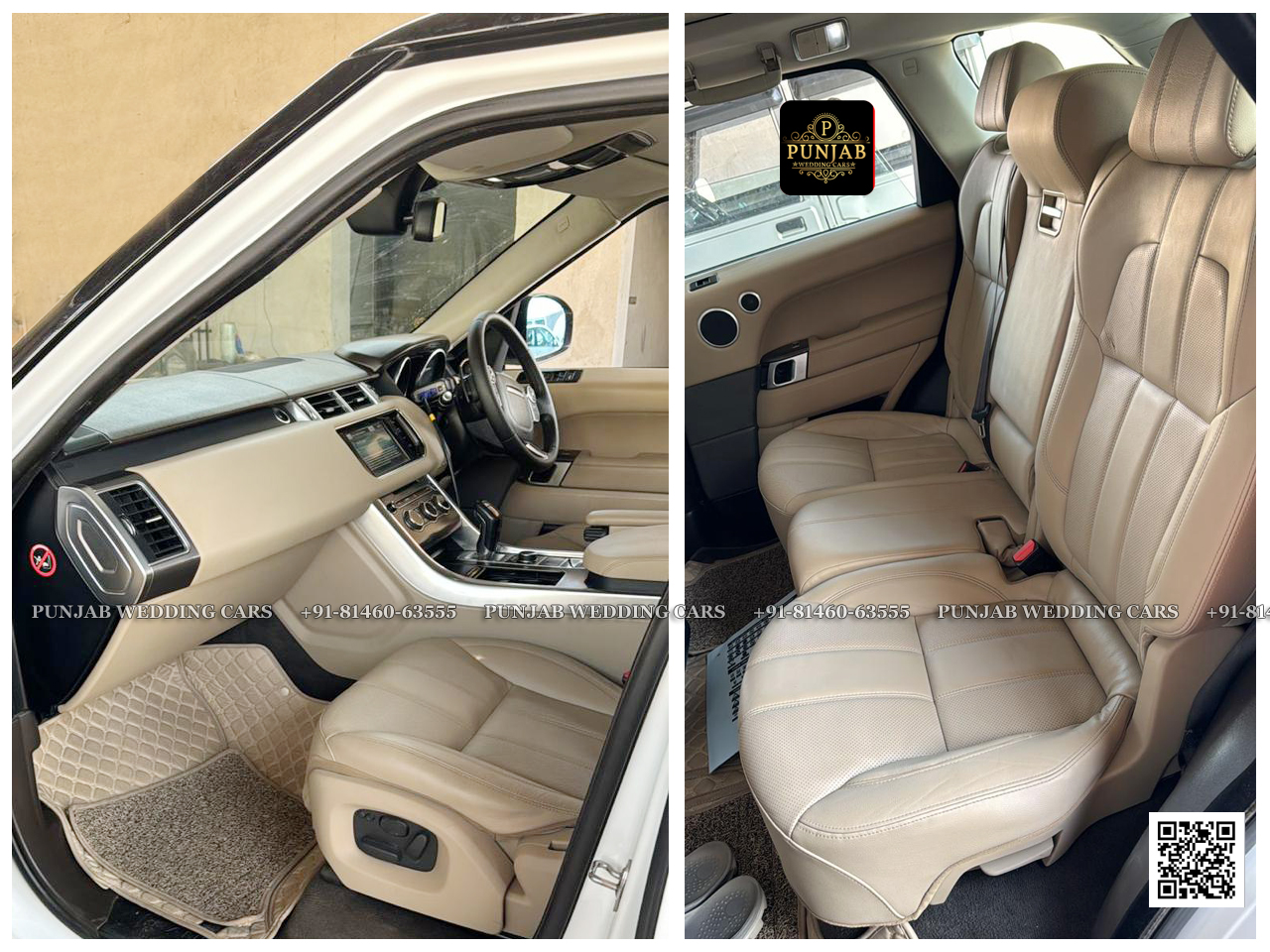 Land Rover Range Rover Sport (New) White wedding car hire Punjab — Punjab Wedding Cars