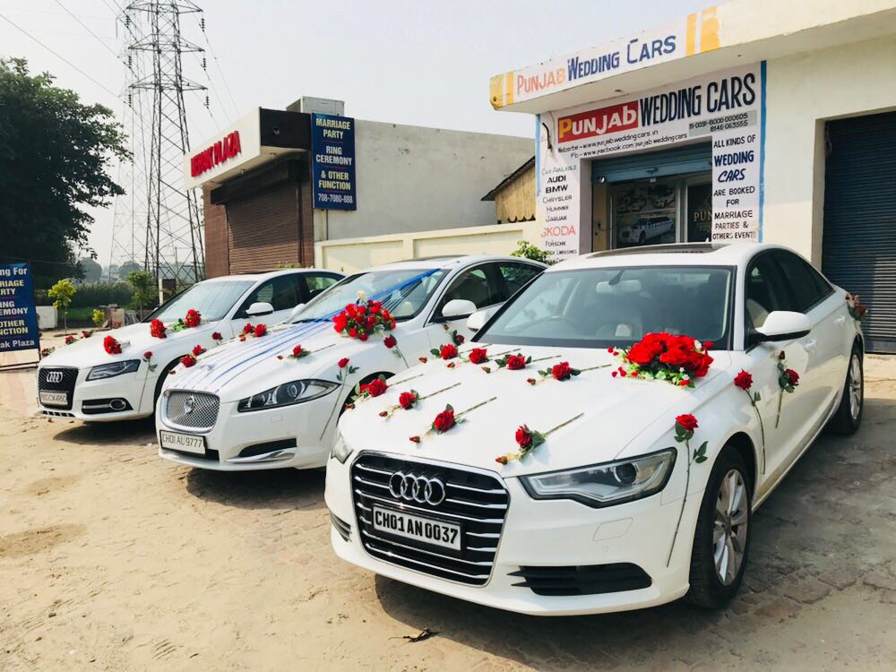 White Audi A6 luxury wedding car for Heir weddings
