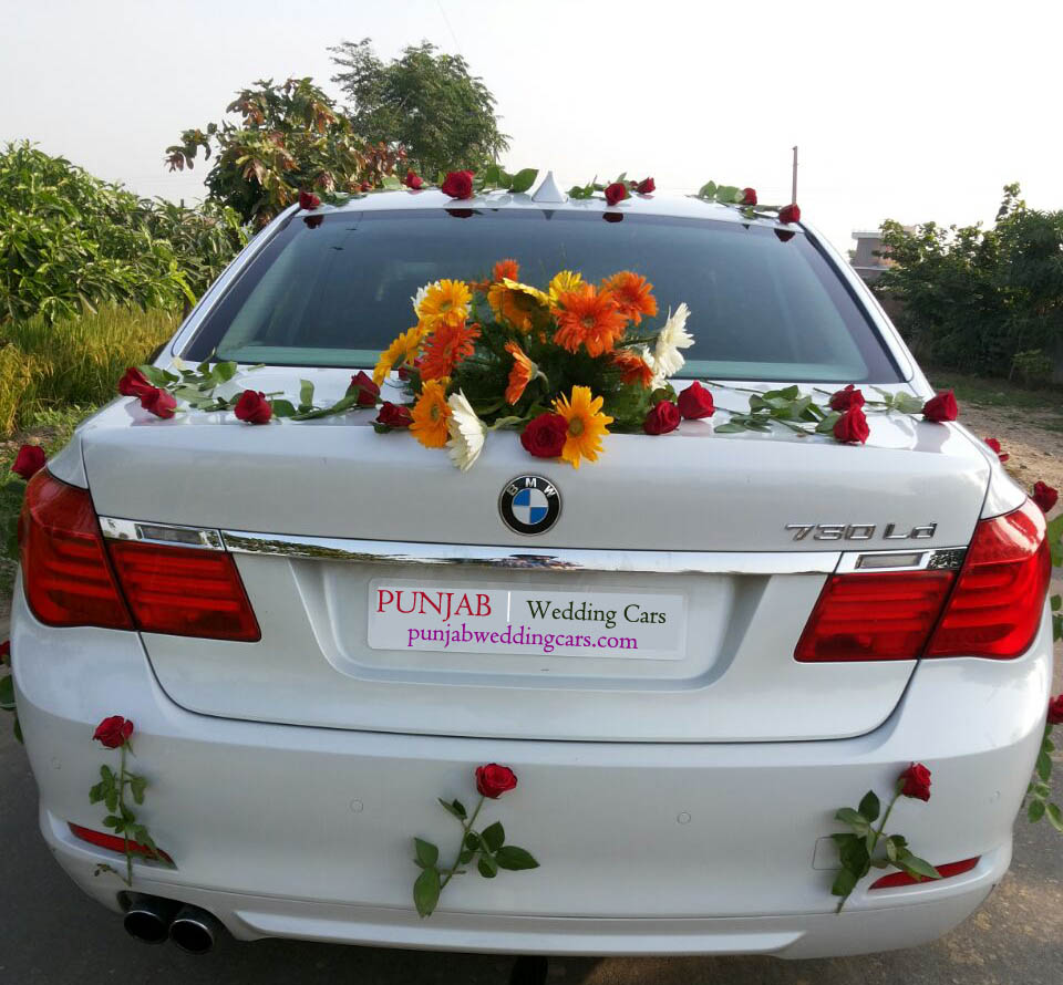 BMW 730 Ld White wedding car hire Punjab — Punjab Wedding Cars