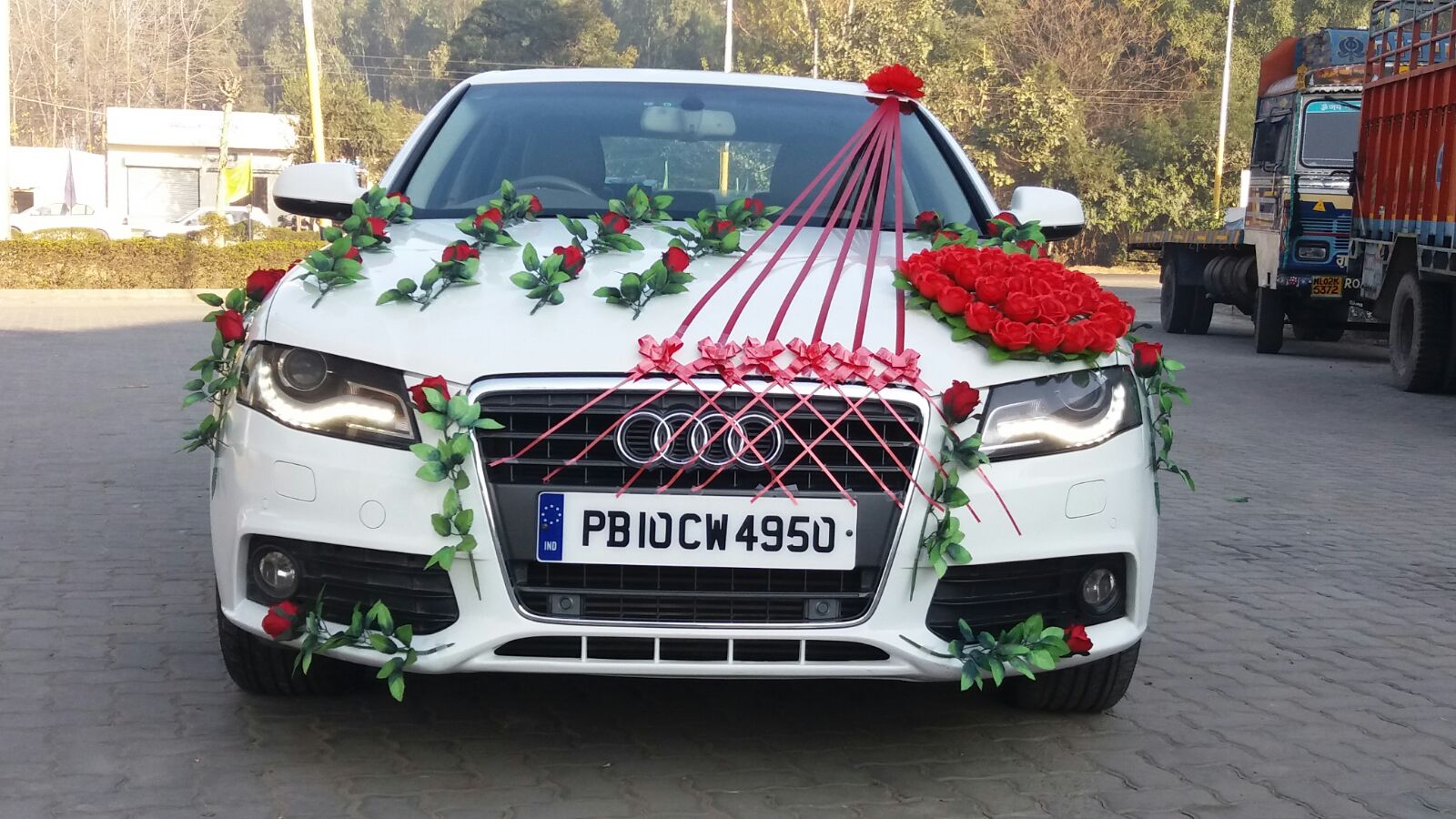 AUDI A4 White wedding car hire Punjab — Punjab Wedding Cars