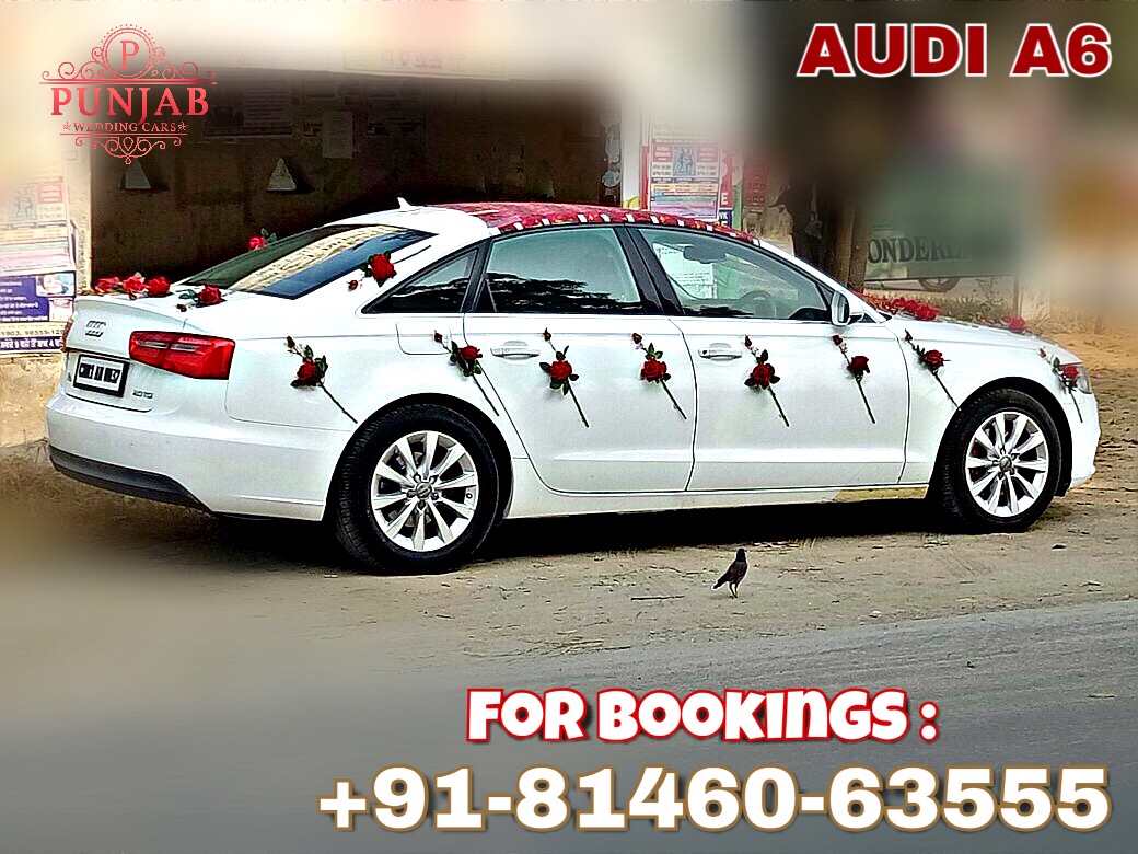 AUDI A6 White wedding car hire Punjab — Punjab Wedding Cars