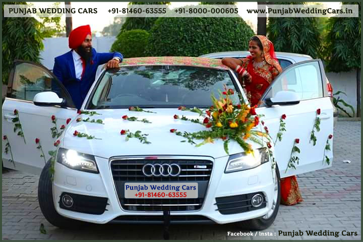 AUDI A4 White wedding car hire Punjab — Punjab Wedding Cars